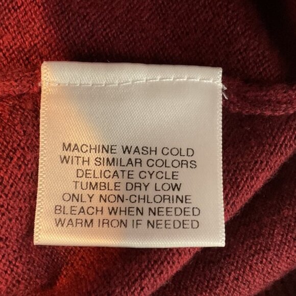 Daniel Cremieux Signature Collection Large 100% Supima Cotton Red Vest Sweater - Picture 5 of 5